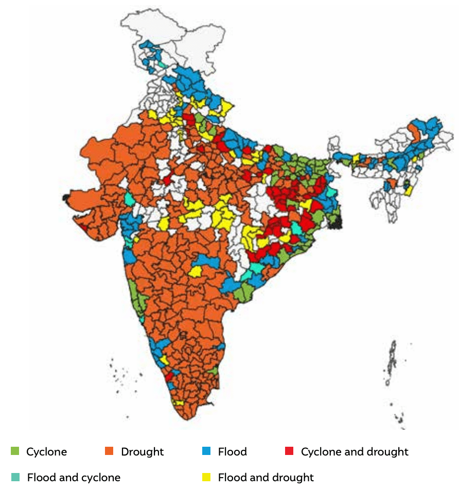 More than 75 per cent of Indian districts are extreme climate events hotspots